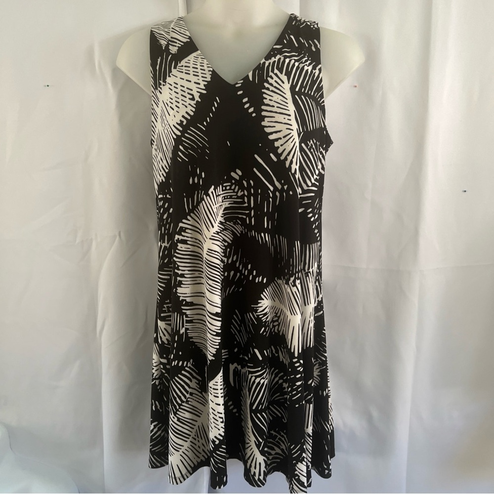 Anne Klein Black and White Patterned Dress